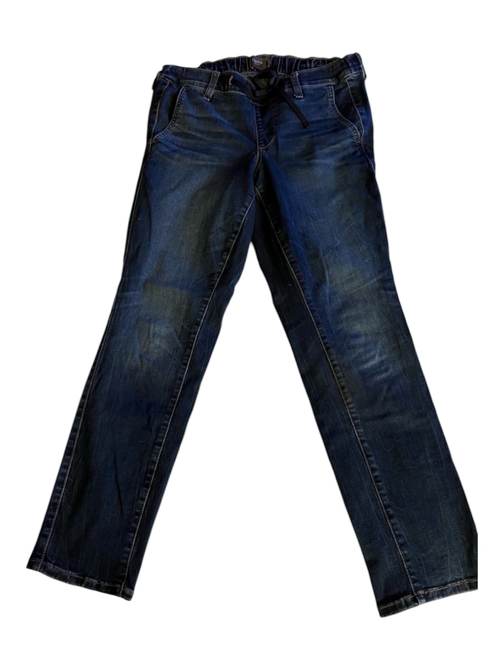torrid Women's Feel the Fit Pull-on Jeans in Dark Blue Wash